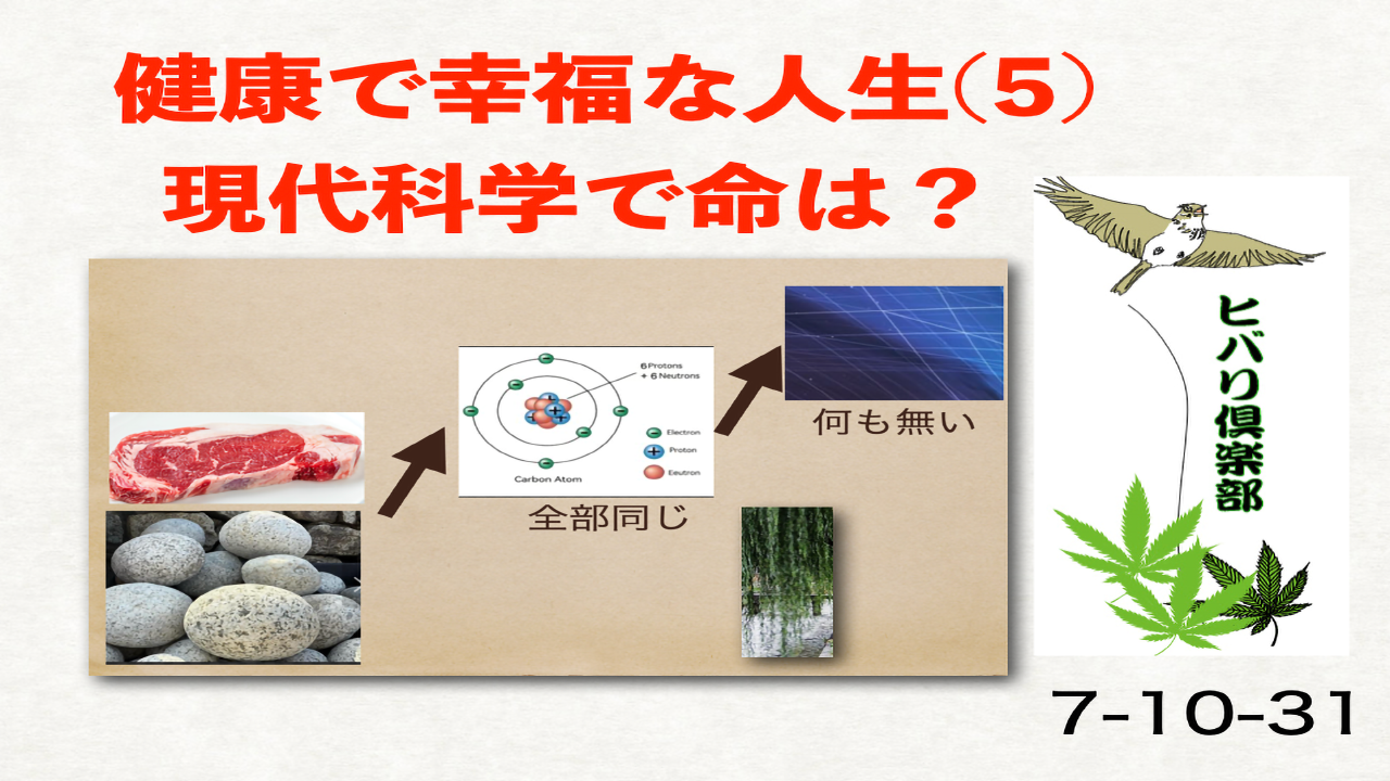 健康で幸福な人生（5）「現代科学で命は？」