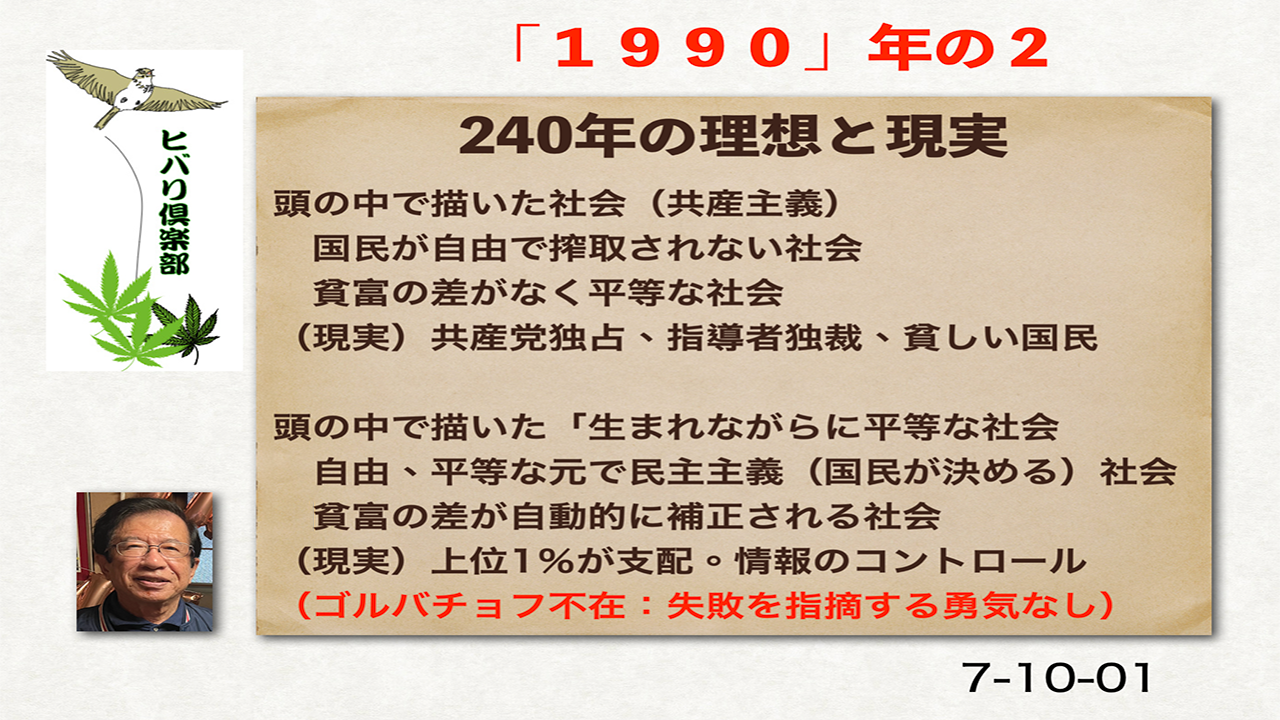 1990年（2）「240年の理想と現実」