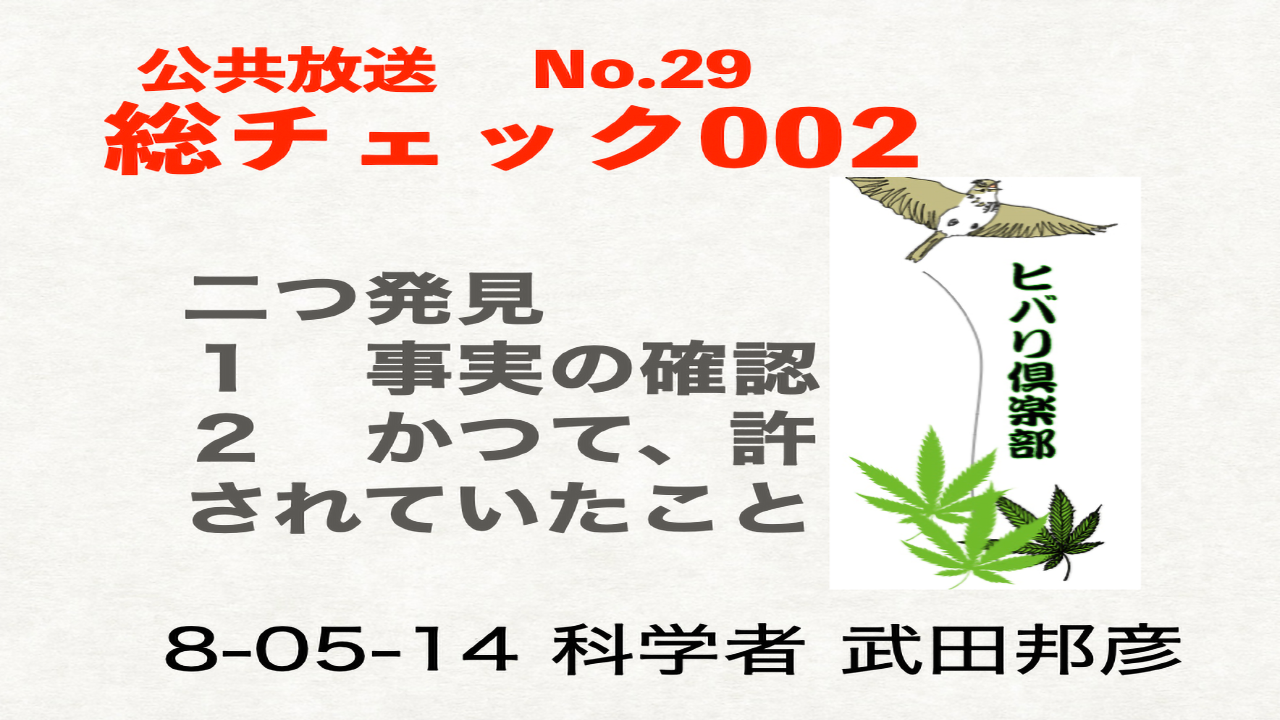 公共放送（29）「総チェック（2）」