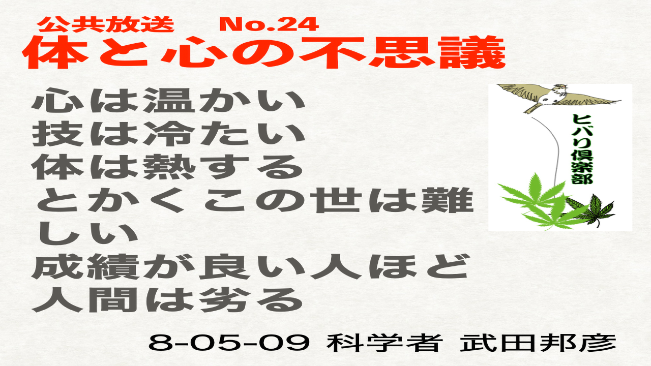 公共放送（24）「体と心の不思議」