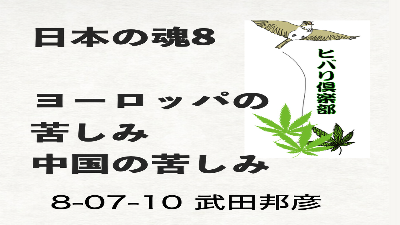 日本の魂（8）「ヨーロッパの苦しみ、中国の苦しみ」 episode artwork